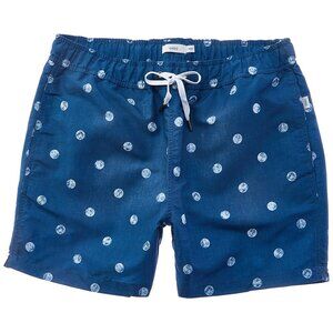 NWT Onia Men's Blue/ White Polka Dot Print Charles 5" Swim Shorts size M $145.00